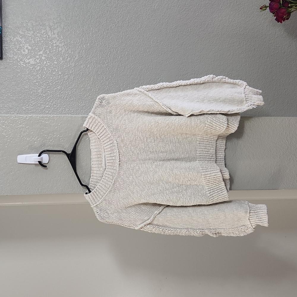 Urban Outfitters Wheat Cropped Ballon Sleeve Sweater Size XS - Picture 1 of 10